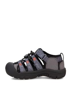 KEEN Newport H2 Closed Toe Water Sandal, Steel Grey/Black, 4 US Unisex Big Kid