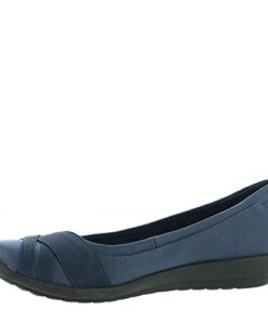 Easy Spirit Women’s Flats, Navy, 11 X-Wide