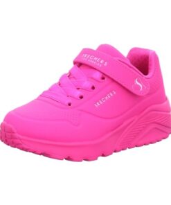 Skechers Girls Uno Lite Sneaker, Hot Pink, 11 Little Kid