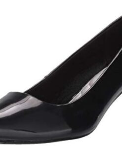 Easy Street Women’s Pointe Dress Pump, Black Patent, 12