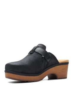 Clarks Women’s Paizlee Nora Clog, Black Suede, 10