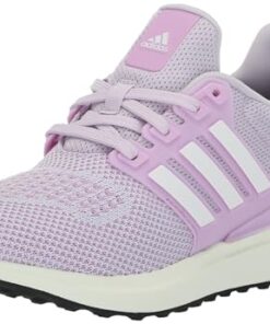 adidas UBounce DNA Sneaker, Ice Lavender/White/Bliss Lilac, 1.5 US Unisex Little Kid