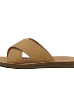 Soda Women’s Casual Slip On Sandals (10, REFLECT-COFFEE NUBUCK, numeric_10)