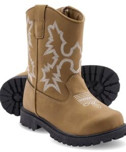 Canyon Trails – Kids Cowboy Boots for Boys & Girls Unisex Toddler Western Boots for Kids – Work Boots for Kids – Boys and Girls Cowboy Boots – Western Style Kids Boots, Brown, 11 Toddler