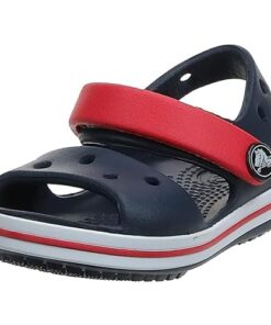 Crocs Kids’ Crocband Sandal, Navy/Red, 9 M US Toddler