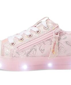 Skechers Kids Girls Twinkle Sparks Ice-Heather Sneaker, Rose Gold, 7 Toddler