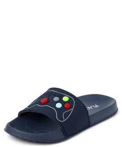 The Children’s Place Boys Everyday Slip On Slide Sandals, Video Game, 1 Big Kid