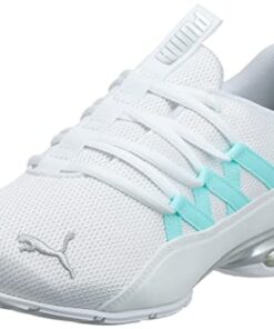 PUMA Women’s RIAZE PROWL Sneaker, Puma White-Gulf Stream, 11