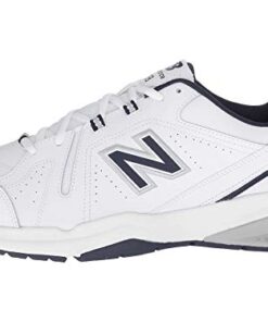 New Balance Men’s 608 V5 Casual Comfort Cross Trainer, White/Navy, 14 X-Wide