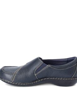 Clarks Women’s Ashland Lane Q Slip-On Loafer, Navy, 8 M US