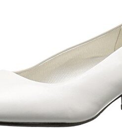 Easy Street Women’s Prim Dress Pump, White, 12 Wide