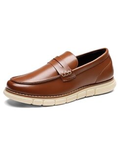 Bruno Marc Men’s Casual Dress Shoes Slip-on Lightweight Penny Loafers, Brown, Size 11, SBLS2349M