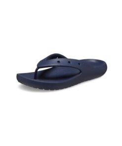 Crocs Unisex Classic Flip Flops 2.0, Sandals for Women and Men, Navy, Numeric_8 US
