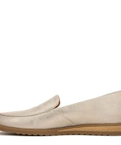 Dr. Scholl’s Shoes Women’s Jet Away Slip On Wedge Loafer, Light Gold Smooth, 10