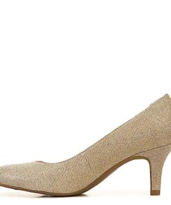 LifeStride Womens Parigi Pumps Platino Gold Shimmer 7 M