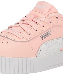 PUMA Carina 2.0 Sneaker, Rose Dust White Silver, 11 US Unisex Little Kid