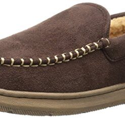 Dockers Men’s Douglas Ultra-Light Moccasin Premium Slippers, Brown, 12