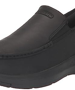 Skechers Men’s Parson-Oswin Slip-in Moccasin, Black, 9.5