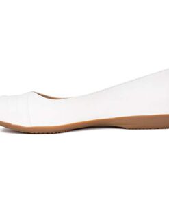 CLIFFS BY WHITE MOUNTAIN Clara Women’s Ballet Flat, White/Burnished/Smooth, 6.5 W