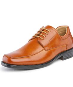 Bruno Marc Men’s Brown Square Toe Classic Business Dress Shoes Goldman-01-13 M US