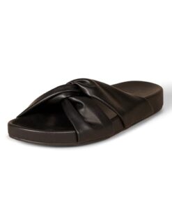 Amazon Essentials Women’s Twist Slide Sandal, Black, 8