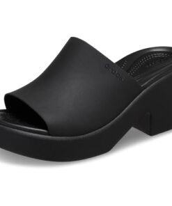 Crocs Women’s Brooklyn Heels Heeled Sandal, Black/Black, 10