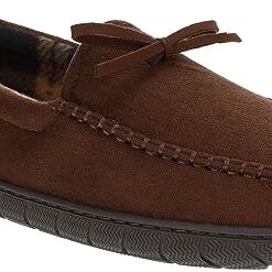 Dockers Men’s Moccasin Heritage Slipper, Brown, LG Men’s Size 9.5 to 10.5