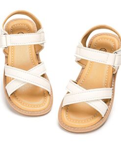 Zoolar Boys Girls Sandals Open Toe Breathable Princess Non-Slip Flats Summer Beach Lightweight Rubber Sole Sandals (Toddler/Little Kid)