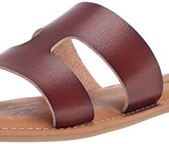 Amazon Essentials Women’s Flat Banded Sandal, Brown, 10