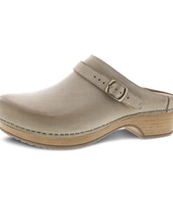 Dansko Berry Slip-On Mule Clogs for Women – Memory Foam and Arch Support for All -Day Comfort and Support – Lightweight EVA Oustole for Long-Lasting Wear Oyster Milled Burnished 11.5-12 M US