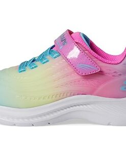 Skechers Girls Jumpsters 2.0-Blurred Dream Sneaker, Pink/Multi, 2 Little Kid