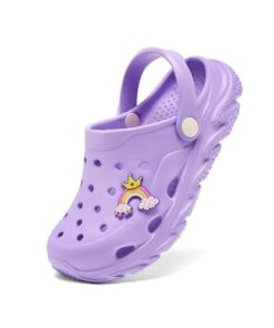 Toddler Girls Garden Clog Slip On Slide Sandals Beach Shoes Purple