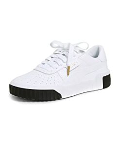 PUMA Women’s CALI Sneaker, White Black, 8.5 M US