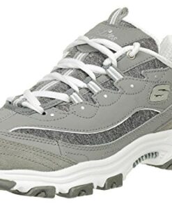 Skechers womens D’lites Me Time Fashion Sneaker, Grey, 8.5 US