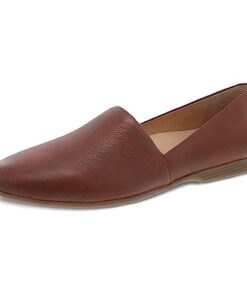 Dansko Larisa Slip-On Flats for Women – Comfotable Flat Shoes with Arch Support – Versatile Casual to Dressy Footwear – Lightweight Rubber Outsole Saddle Flats 8.5-9 M US