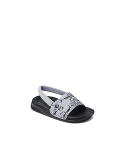 Reef Boy’s Little One Slide Sandal, Grey Camo Shark, 12 Kid