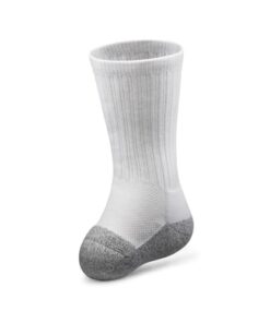 Dr. Comfort Transmet Crew Socks for Partial Foot Amputation – Unisex, White, Medium