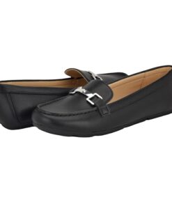 Calvin Klein Women’s Leanna Loafer Flat, Black, 7.5