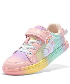 DREAM PAIRS Toddler Boys Girls Sneakers Little Kids Casual Walking Shoes,Size 13 Little Kid,Rainbow/Pink,SDFS2308K