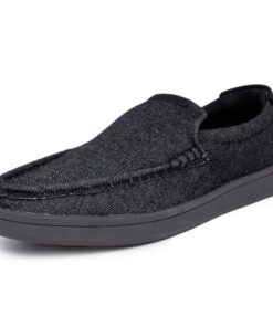 Nautica Men’s Slip-On Loafers Casual Moc Toe Sneakers Boat Shoes Slipper for Men – Lightweight, Comfortable & Breathable-Derwin-Black Denim-Size 11