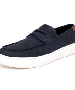 Nautica Men’s Boat Shoe Slip-On Casual Penny Loafers Comfort Sneaker – Walking Moccasin-Clova-Navy Size-8