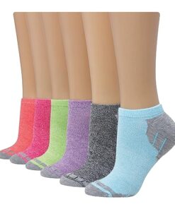 Hanes womens 6-pair Comfort Fit No Show athletic socks, Assorted Colors, 5 9 US