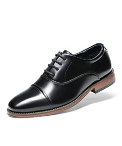 Bruno Marc Boy’s Classic Oxfords Dress Shoes,Black,Size 4 Big Kid SBOX2328K