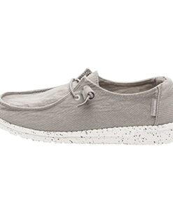 Hey Dude Women’s Wendy Grey Size 9 | Women’s Shoes | Women’s Lace Up Loafers | Comfortable & Light-Weight