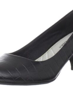 Easy Street Women’s Fabulous Pump,Black Croco,8.5 N US