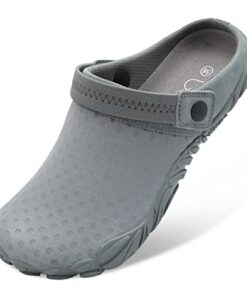 Besroad Slip on Quick Drying Running Sports Fashion Sneakers Water Shoes Summer Outdoor Hiking Shoes for Men Women Grey 9 Women/7.5 Men