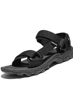 NORTIV 8 Men’s Sandals Hiking Sports Lightweight Summer Water Arch Support River Open Toe Athletic Trail Outdoor Walking SandalsAll/black Size 6.5 LANGDO 2