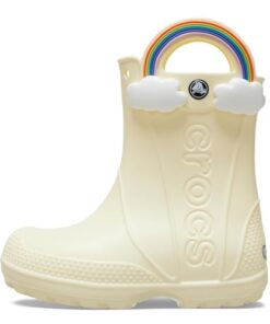 Crocs Handle It Rain Boots (Toddler/Little Kid), Buttercream, 12 US Unisex
