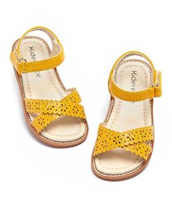 Kiderence Toddler Girls Sandals Little Girls Kids Shoes Girls Yellow Sandals Toddler 13
