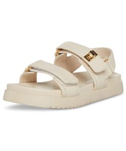 Steve Madden Girls Shoes Girls Mona Flat Sandal, Bone, 13 Little Kid